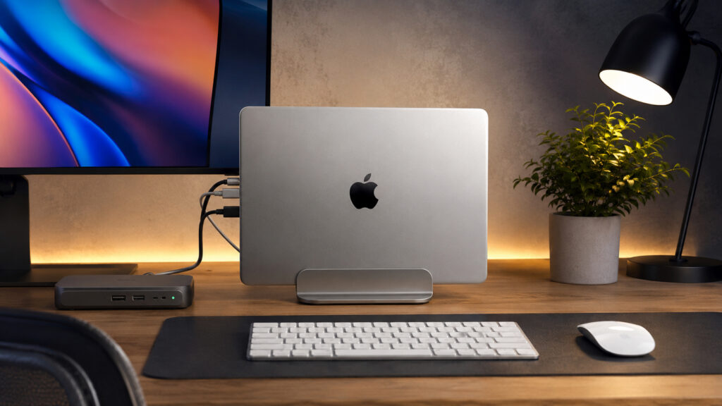 Have you tried working with a closed MacBook?. Photo.