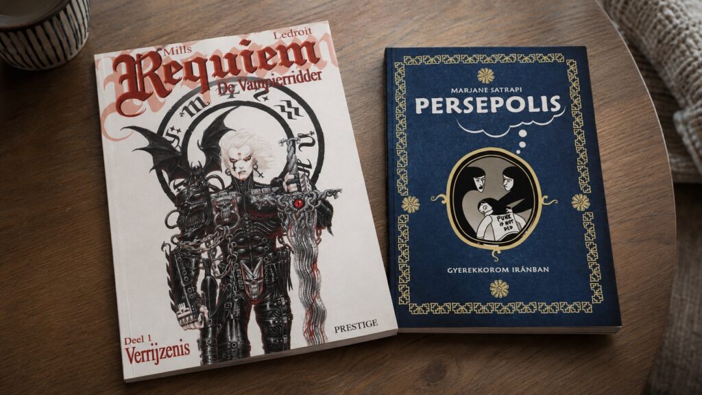 Comics 'Requiem: Vampire Knight' and 'Persepolis'. Photo.