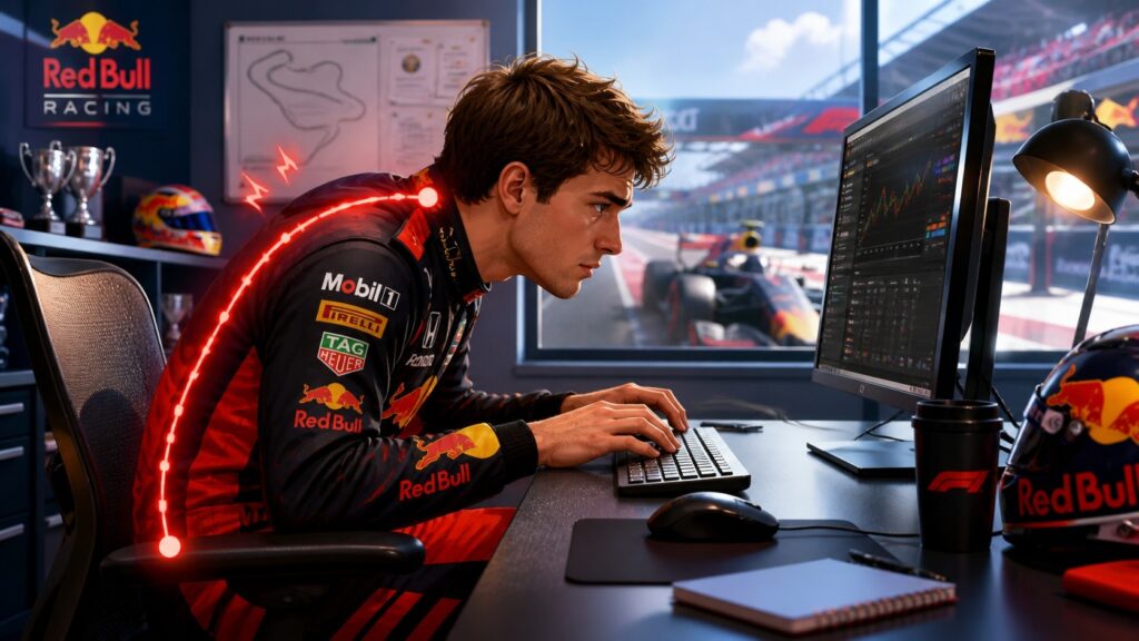 Formula 1 drivers' methods could save you from neck pain. Photo.