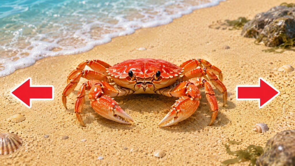 The reason for crabs' sideways movement was found in ancient times. Photo.
