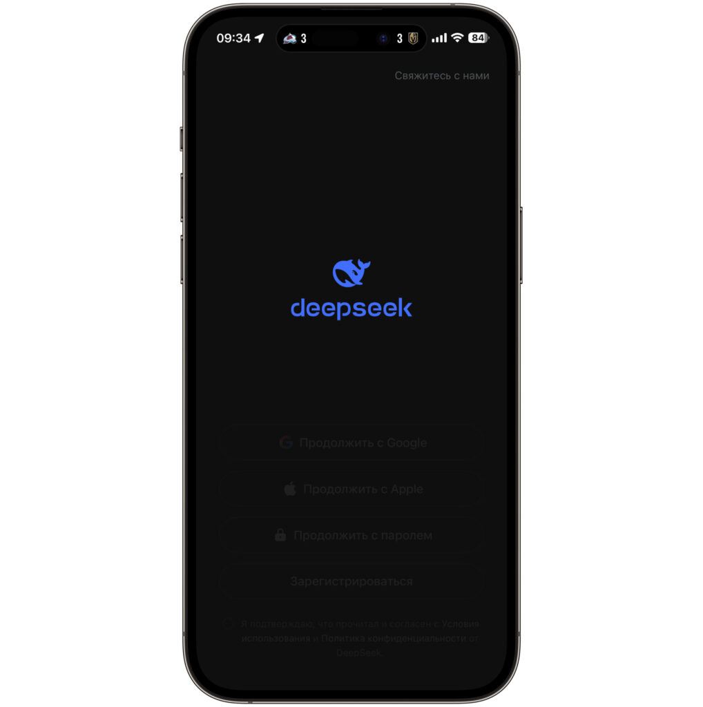 Was DeepSeek Blocked in Russia? When opening the app, a splash screen appeared with a loading spinner. Photo.