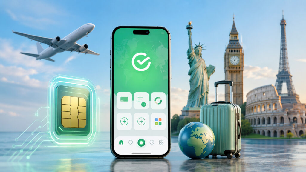 Sber sells eSIM for travel right in its app. Photo.