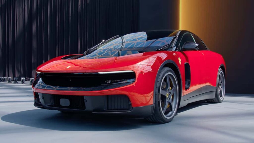 Imagine the Apple logo instead of the Ferrari badge. Photo.