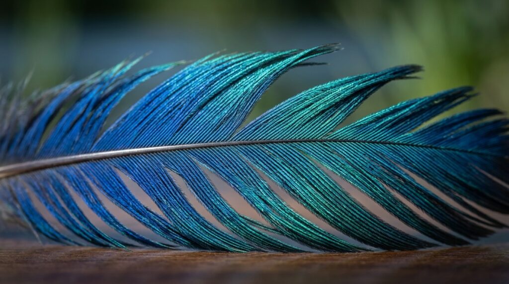 A kingfisher's blue feather is the result of light refraction, not pigmentation. Photo.
