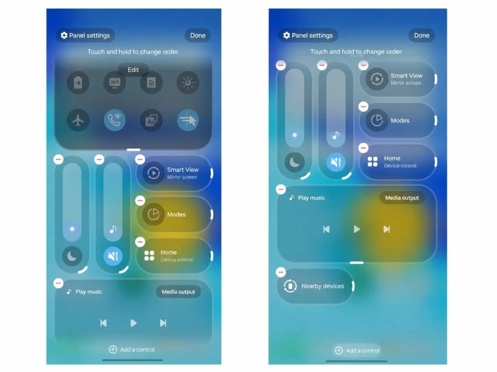 This is what the new notification shade looks like in One UI 8.5
