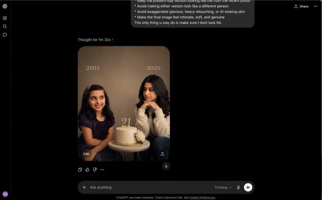 ChatGPT generates more natural-looking images