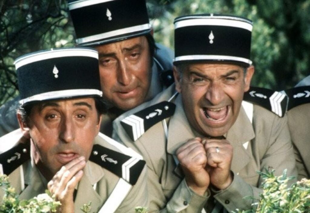 A great comedy from the legendary "Gendarme" series. Fun and cozy. Photo: filmix.my