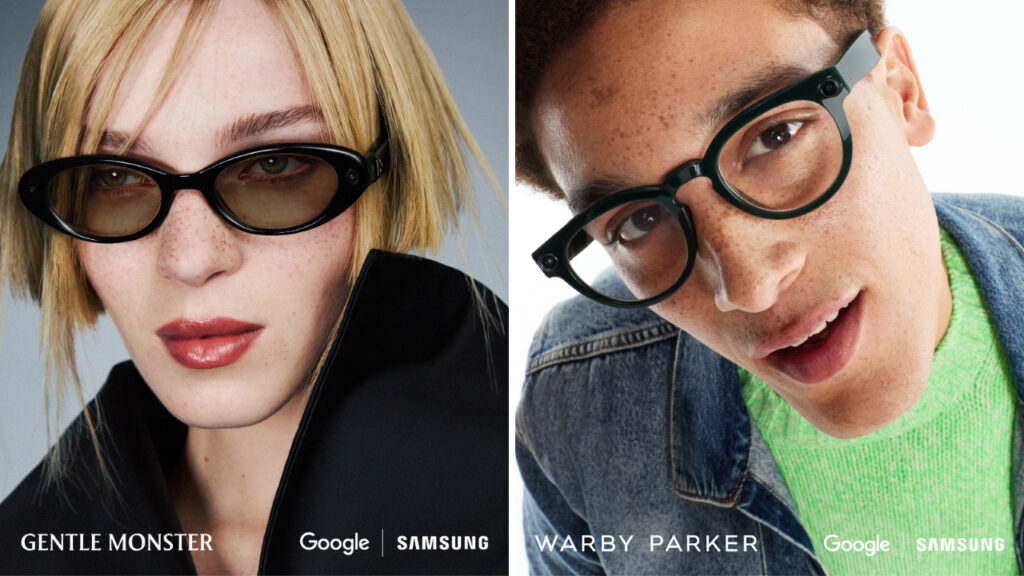 Google Glasses in Collaboration with Gentle Monster and Warby Parker. For the collaboration, Google chose fashionable manufacturers. Photo.