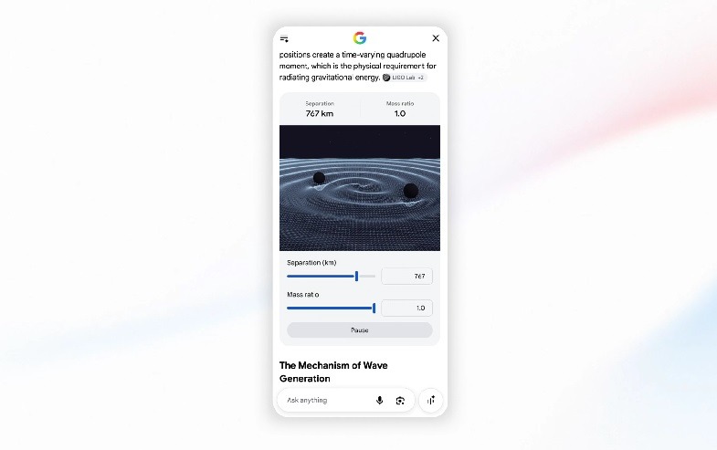 Search has started delivering interactive answers. Image: Google