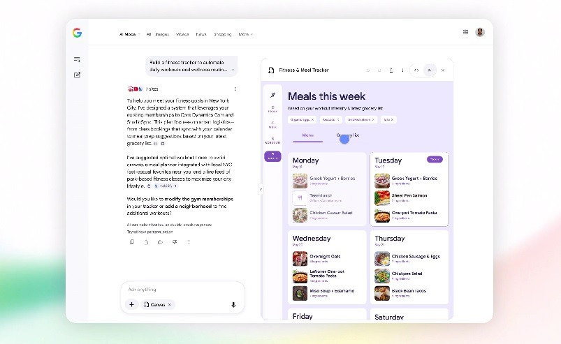 Mini-apps have also appeared in search. Image: Google