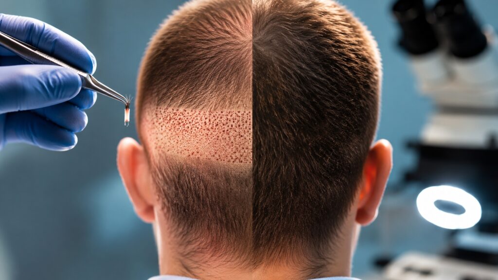 Surgeons pay special attention to choosing the donor hair site. Photo.