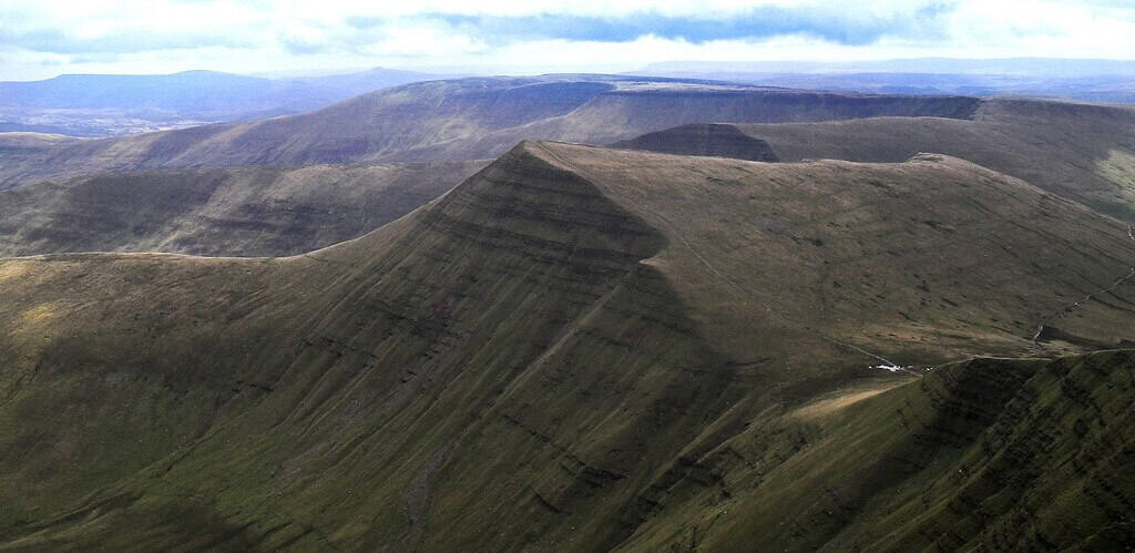 Brecon Beacons is a beautiful natural region, but there aren't many forests there. Image in the public domain. Photo.