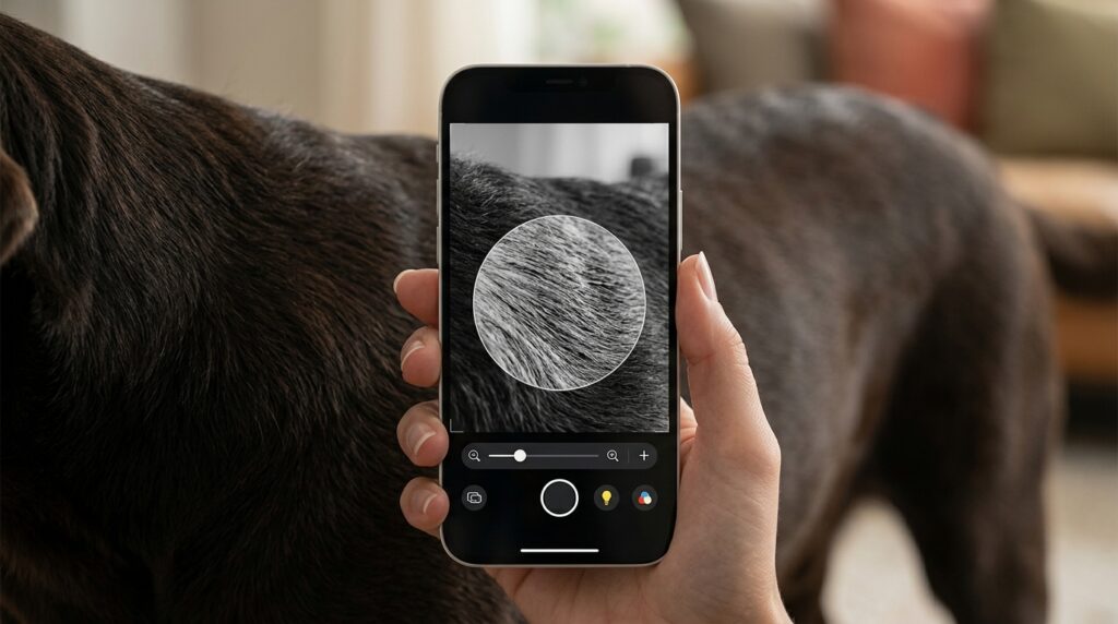 The 'Inverted Grayscale' filter in the Magnifier app