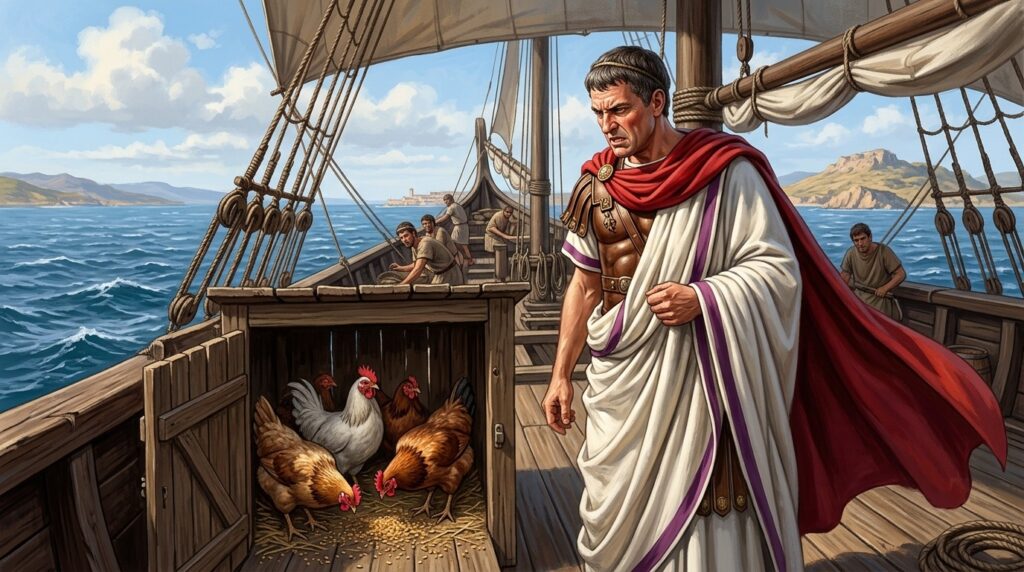 A Roman consul and the sacred chickens that refused to eat before battle