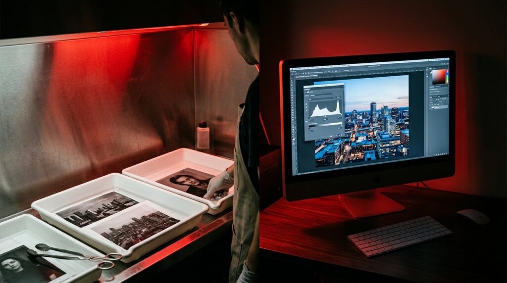 The darkroom and the digital editor — two worlds that merged in Photoshop