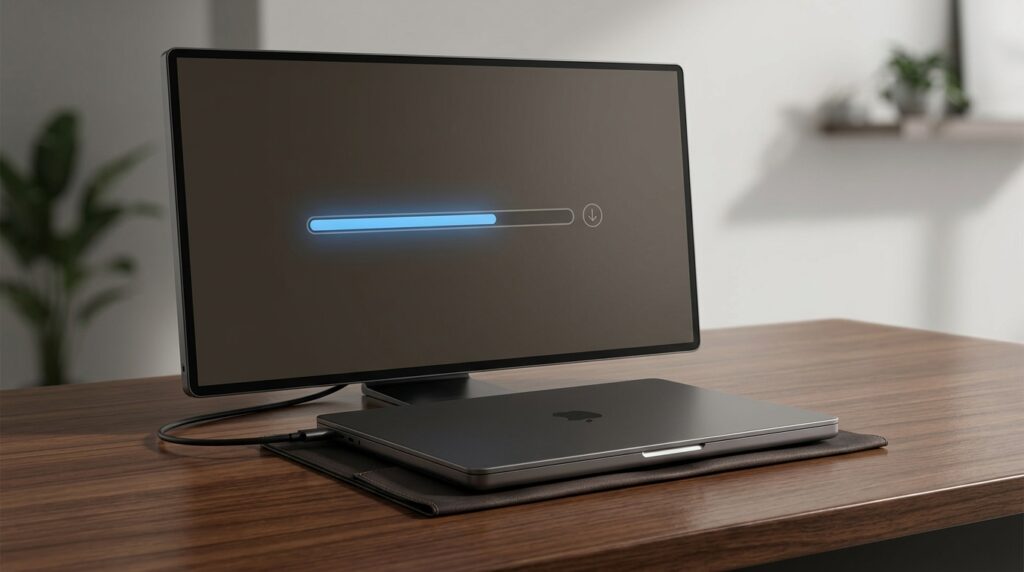 Download continues while the lid is closed — if the system is configured correctly