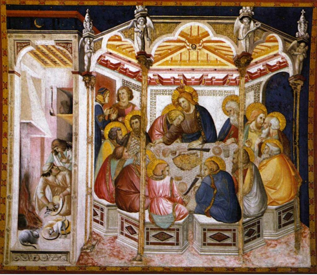 The Last Supper fresco. Pietro Lorenzetti, 1320.