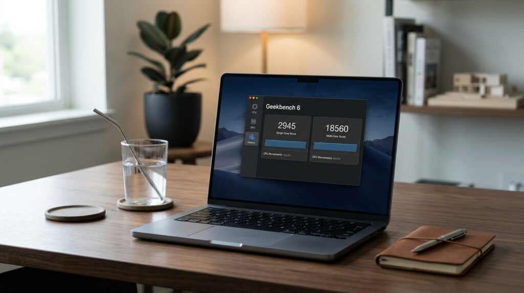 Geekbench 6 shows CPU test results in points — separately for a single core and for all cores