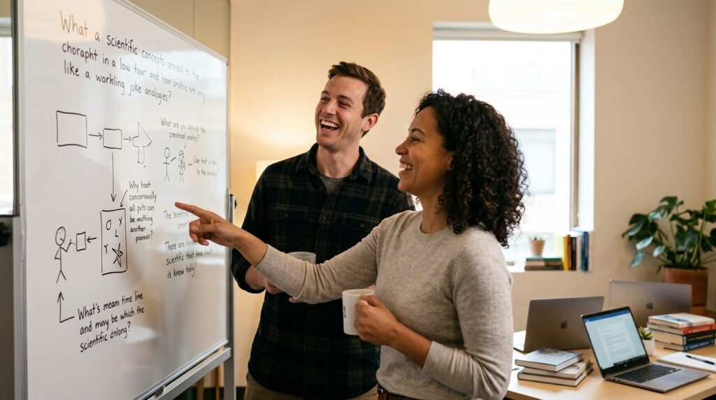 A good joke requires connecting distant ideas and unexpectedly colliding them