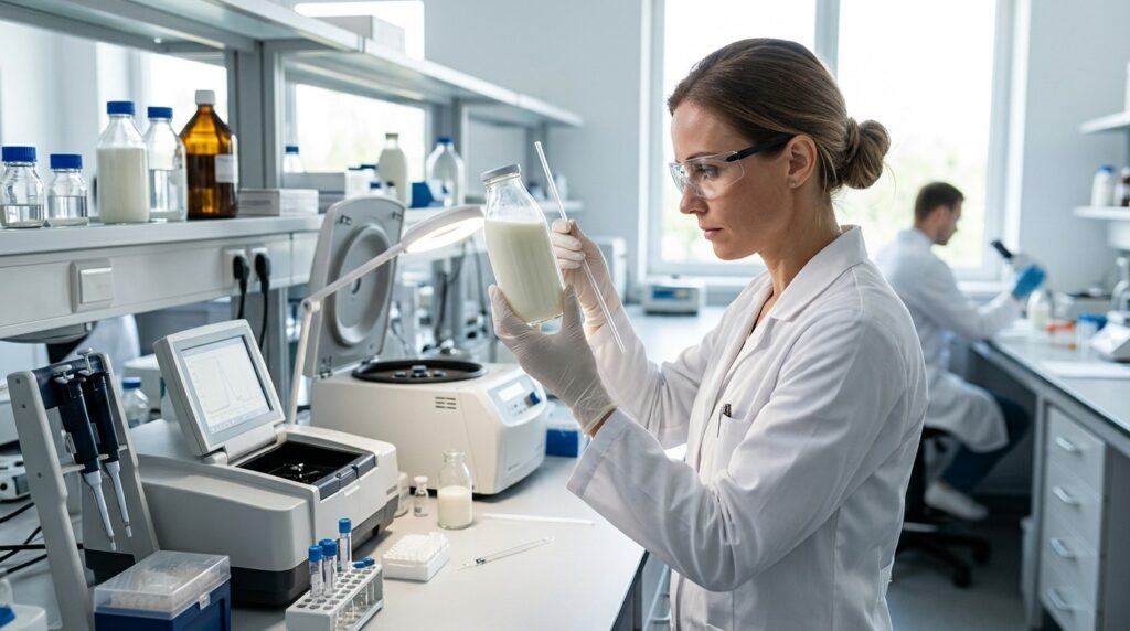 Laboratory milk quality check