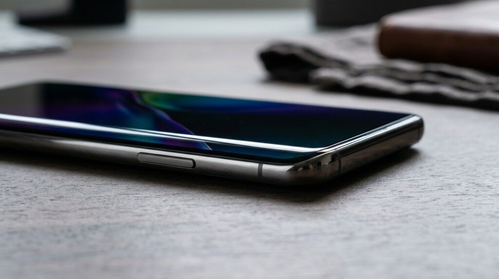A display curving onto the side — the key idea behind the anniversary iPhone