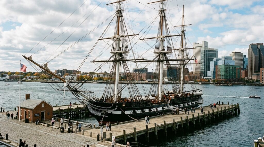 The frigate USS Constitution in Boston Harbor — a real-life Ship of Theseus