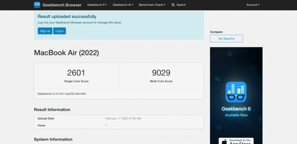 Geekbench 6 for Mac: CPU and GPU test. Geekbench is one of the most informative tests. Photo.