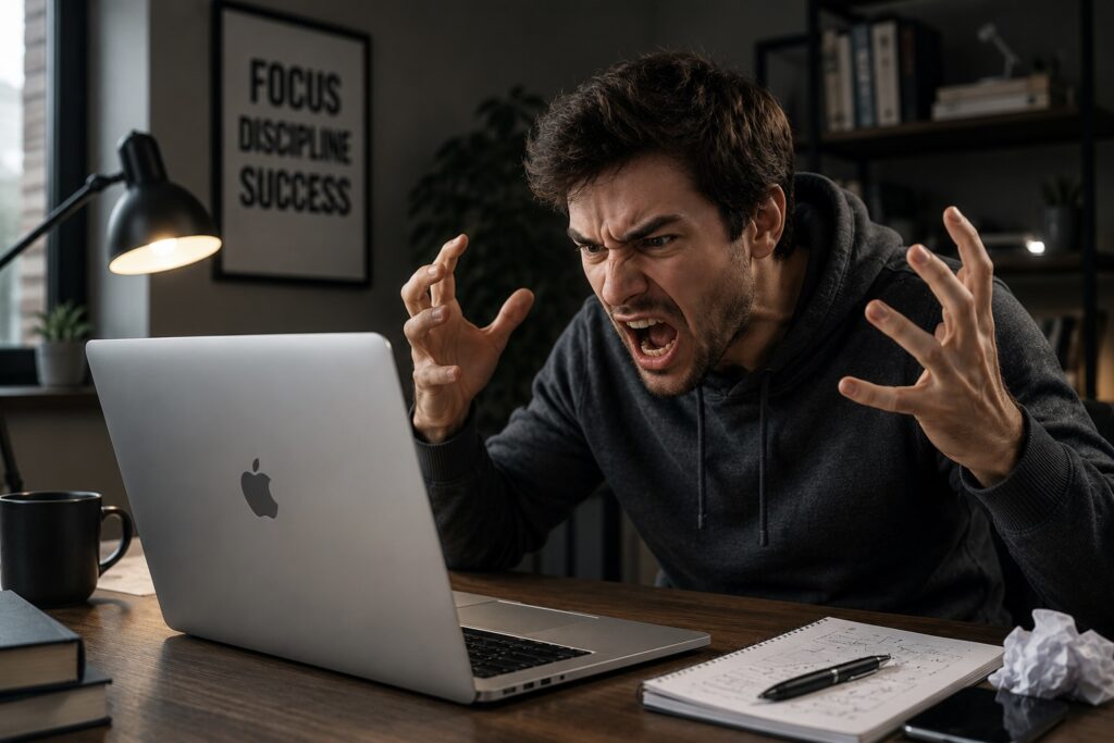 Sometimes MacBook lag can drive even the calmest person crazy. Photo.