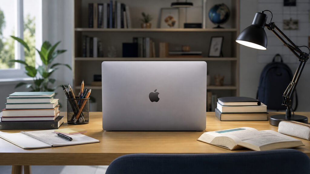 Choosing a MacBook for school. Photo.