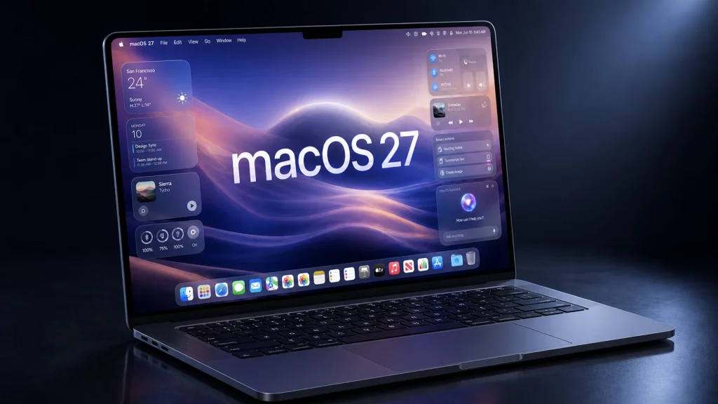 When will macOS 27 be released. I see no reason not to install the new macOS. Photo.