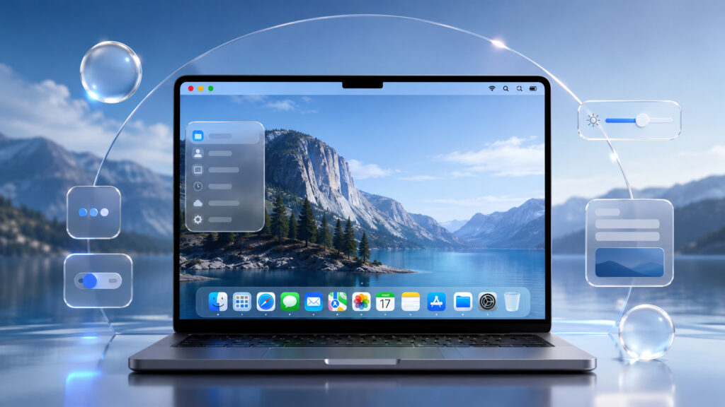 The glass interface of macOS will be refined and polished
