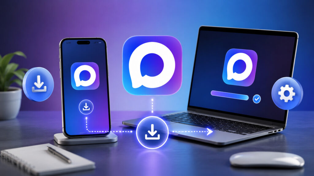 Figuring out how to install MAX on different devices. Photo.