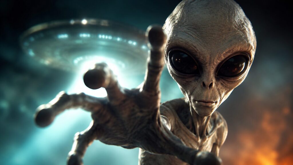 Can aliens visit Earth? Photo.