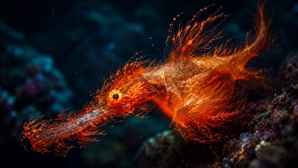 The new ghost pipefish species was named after a hairy Sesame Street character