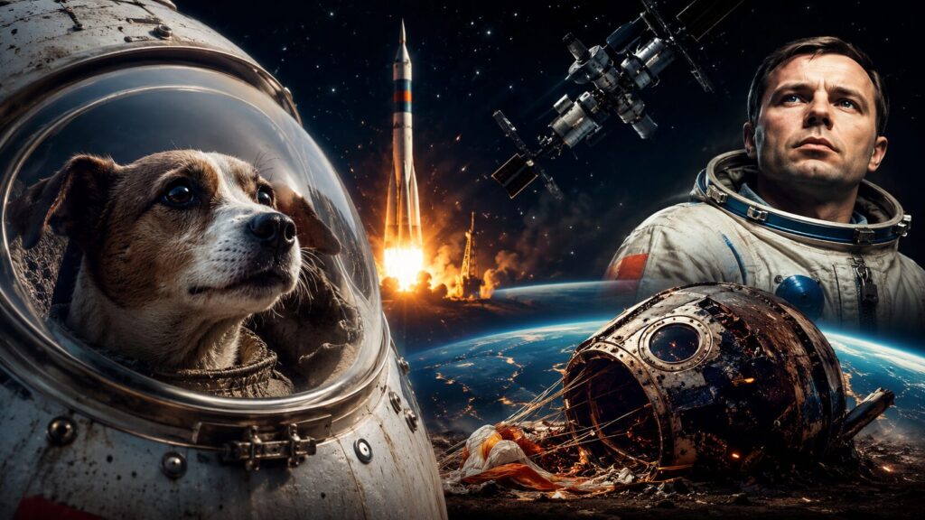 They don't tell you about this: the first victims of space flight. Photo.