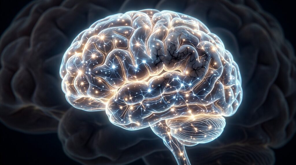 Visualization of neural connections in the brain: according to scientists, synapses may suffer from excess omega-3