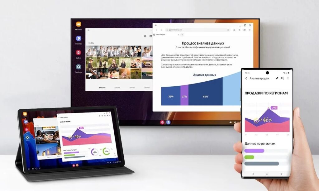 Samsung DeX also received visual changes. Images: Samsung