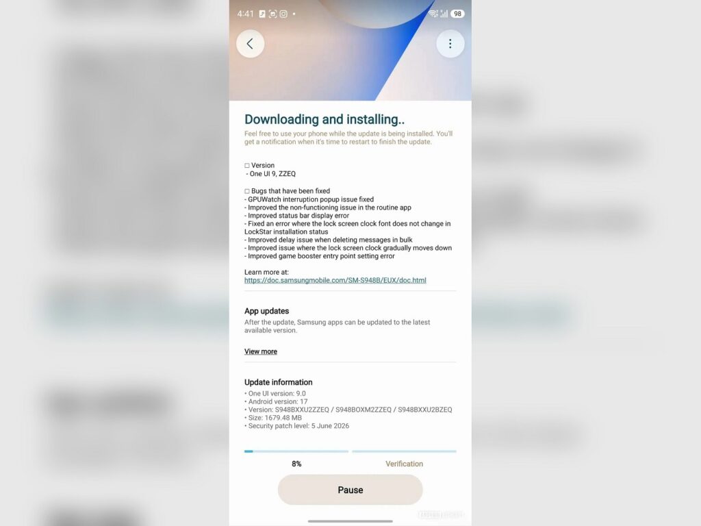 For now, the update is available in a limited number of regions