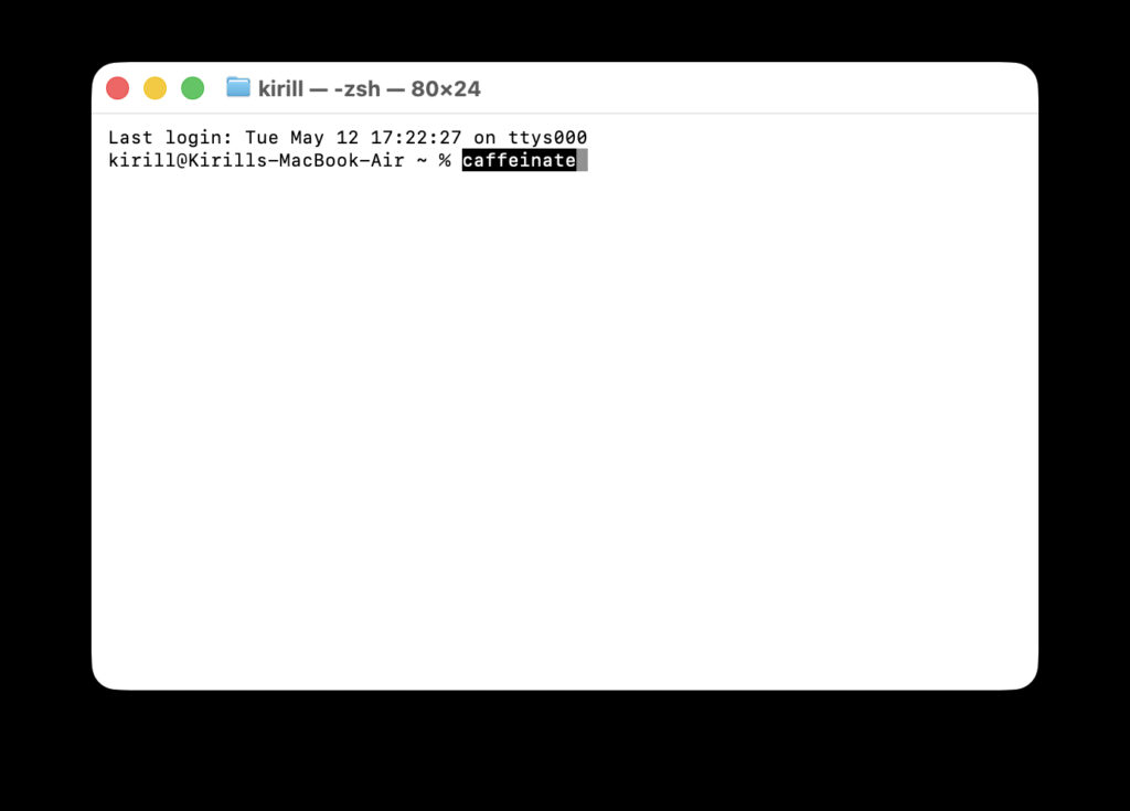 A simple command will keep your MacBook awake until you press Ctrl + C