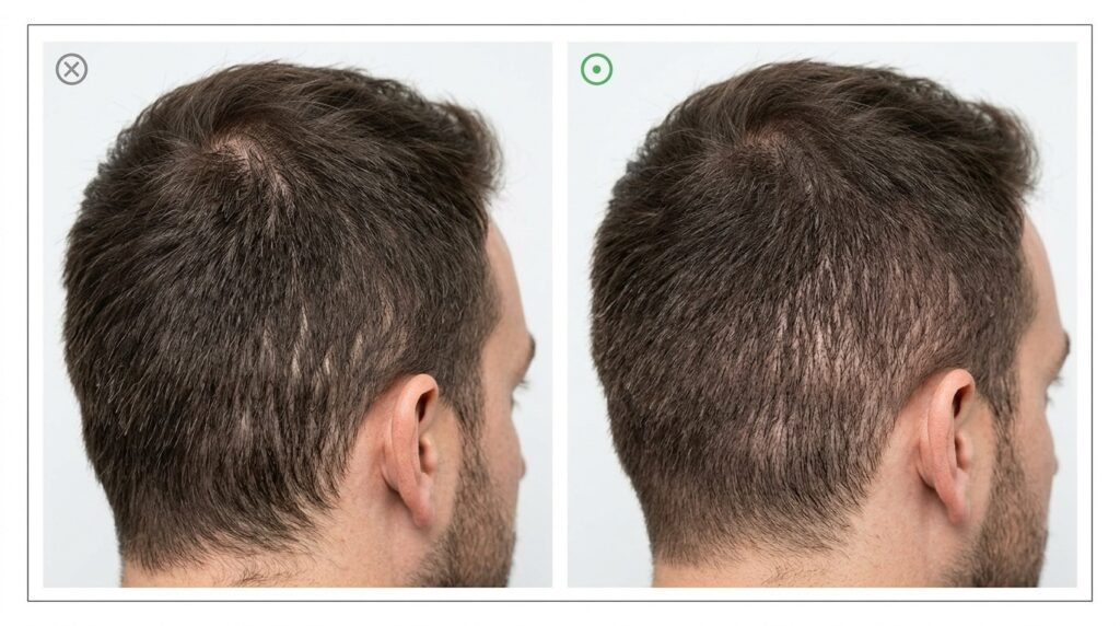 Proper graft extraction preserves the natural density of the donor zone