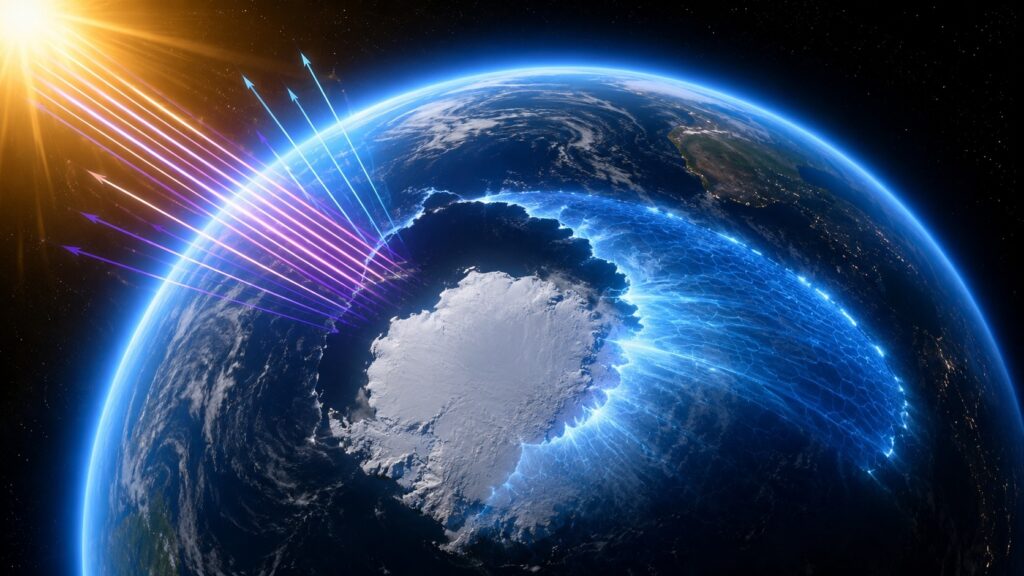 In the 20th century, the ozone layer was in dire condition, but catastrophe was averted. Photo.