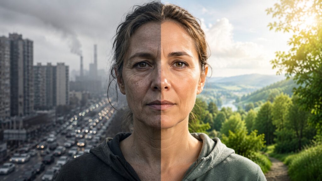 Research has shown that place of residence strongly affects a person's biological age. Photo.