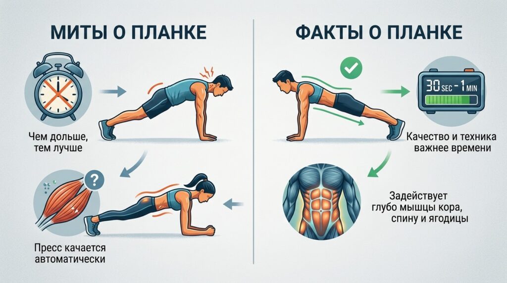 Common plank myths are not supported by research