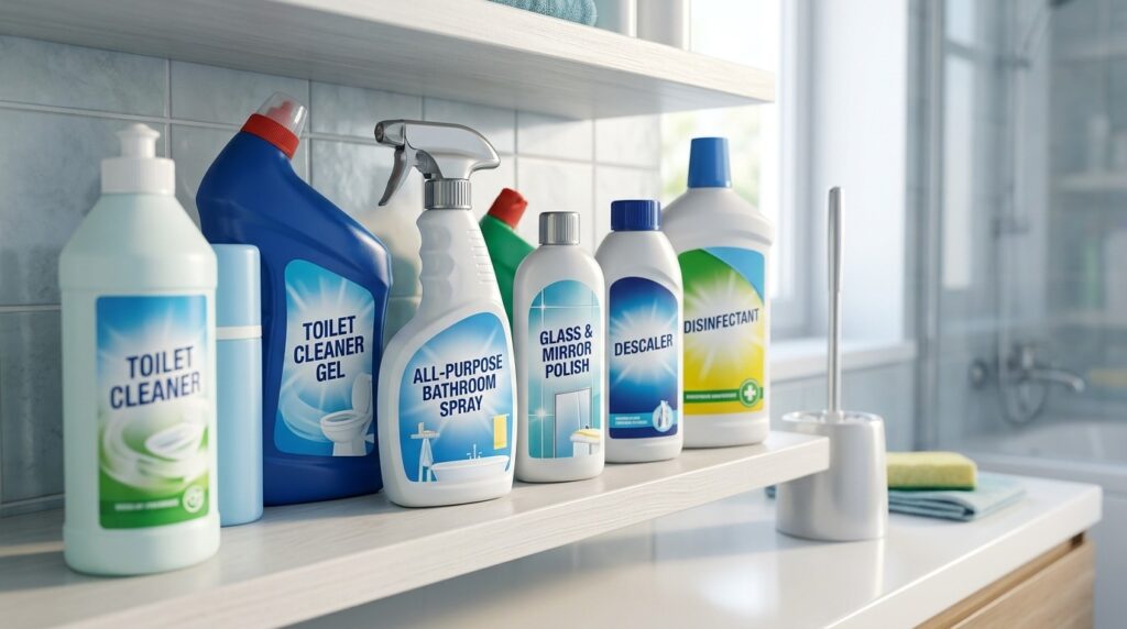 Acid-based toilet cleaning products are the most effective against mineral deposits