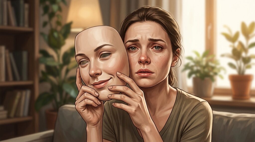 Behind the familiar mask of politeness hides a living person nobody knows