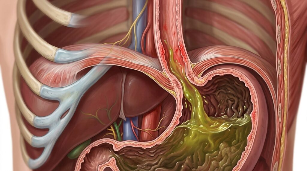 Surprisingly, stomach acid protects us from poisoning. Photo.