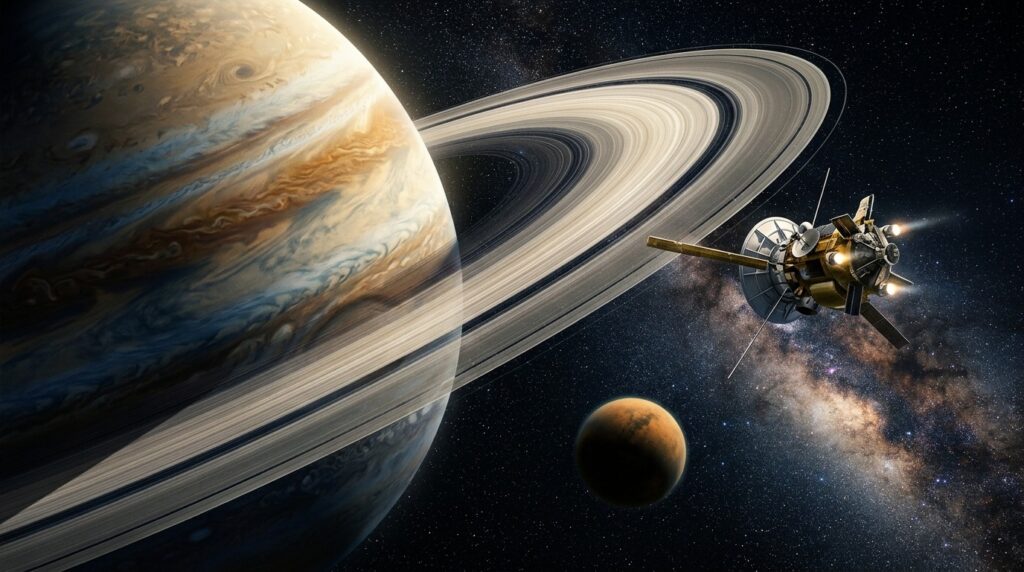 Scientists have figured out under what conditions humans could fly to Saturn. Photo.