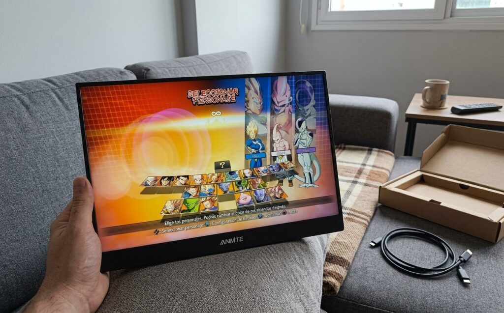 14-inch monitor for MacBook with USB-C connection. AliExpress bestseller: a monitor with a huge number of reviews and an excellent rating. Photo.