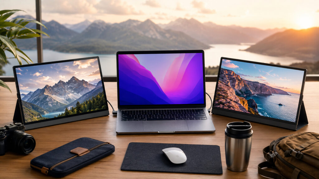 Portable monitors can help with work on the go and are great for home use. Photo.