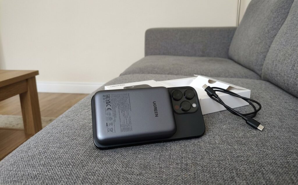 10,000 mAh Magnetic Battery for iPhone. I've been using one for quite a while, it's a top-notch thing. Photo.